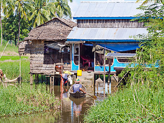 Image showing Farmhouse in Maubin, Myanmar