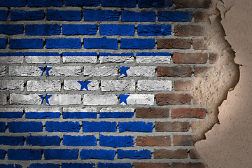 Image showing Dark brick wall with plaster - Honduras