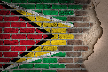 Image showing Dark brick wall with plaster - Guyana