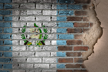 Image showing Dark brick wall with plaster - Guatemala