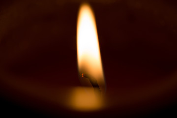 Image showing closeup macro of light on candle 