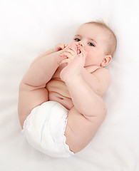 Image showing smiling infant baby