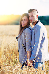 Image showing Happy smiling young couple outdoor. valentine concept