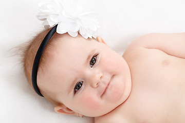 Image showing smiling infant baby