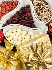 Image showing almonds in chocolate, cranberries and walnuts