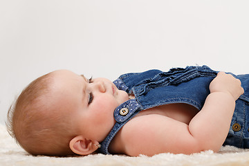 Image showing smiling infant baby