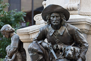 Image showing Statue of Lambert Closse at the Maisonneuve Monument at Place d'