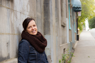 Image showing Pretty girl on the posing on the street