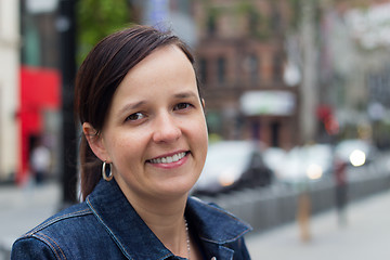 Image showing Casual woman portrait on the street