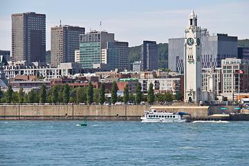 Image showing Cityscape of Montreal, Canada as seen from the St. Lawrence Rive