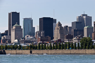 Image showing Cityscape of Montreal, Canada as seen from the St. Lawrence Rive