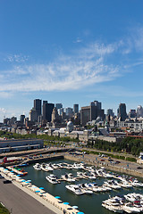 Image showing Cityscape of the Old Port and downtown Montreal, Canada