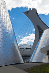 Image showing The tower of the Olympic Stadium in Montreal, Canada