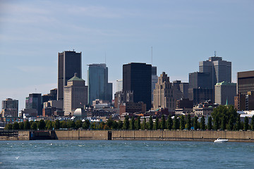 Image showing Cityscape of Montreal, Canada as seen from the St. Lawrence Rive