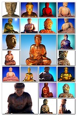Image showing Buddha  onmany photographs 