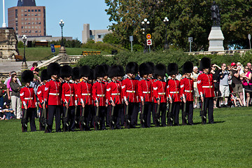 Image showing OTTAWA, ONTARIO/CANADA - AUGUST 10, 2013: Changing of the Guard 