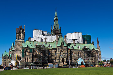 Image showing OTTAWA, ONTARIO/CANADA - AUGUST 10, 2013:  The West Block of Can