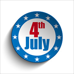 Image showing United States Independence Day Button