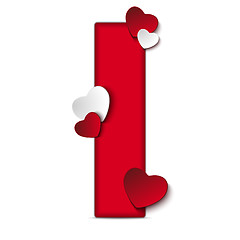 Image showing Alphabet Letters With Red Heart Valentine Day