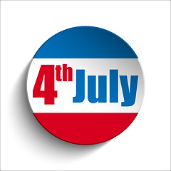 Image showing United States Independence Day Button