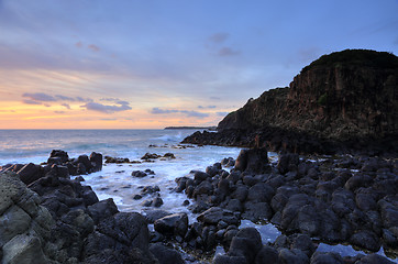 Image showing Volcanic rocks of Minamurra at low tide