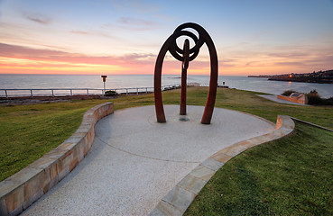 Image showing Bali Memorial  Coogee Beach Australia  at sunrise