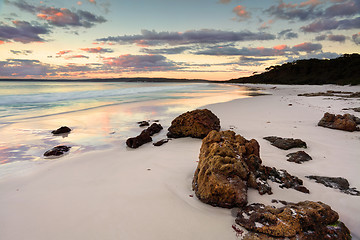 Image showing Hyams Beach Sunrise NSW Australia