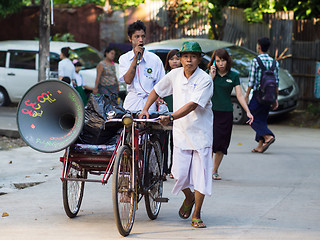 Image showing Religious propaganda in Yangon, Myanmar