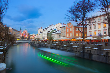 Image showing Ljubljana in Christmas time. Slovenia, Europe. 