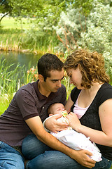 Image showing Young family