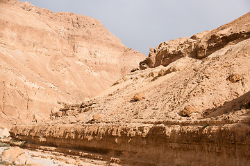 Image showing Hiking in stone desert of Israel vacation