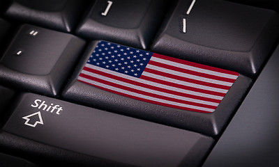 Image showing Flag on keyboard