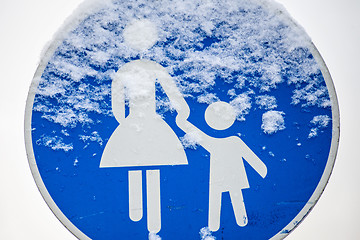 Image showing snow on traffic sign