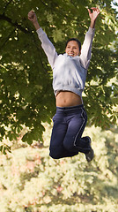 Image showing Jumping girl