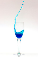 Image showing Blue sparkling wine