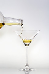 Image showing Pouring into a Martini glass