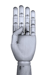 Image showing Showing four  fingers