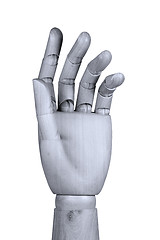 Image showing Wooden hand with bent fingers