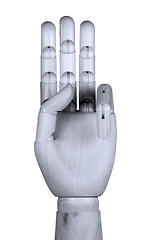 Image showing Showing three fingers