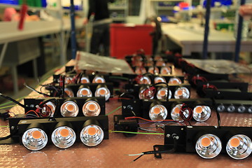 Image showing assembly of LED lights in manufacturing