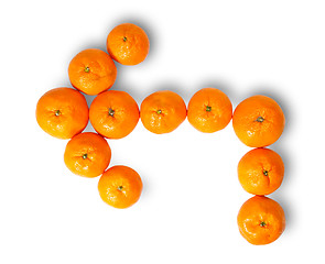 Image showing Fresh Juicy Tangerines Pointer Left