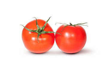 Image showing Two Fresh Red Juicy Tomato