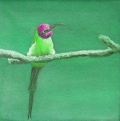 Image showing Painting of carmine bee eater