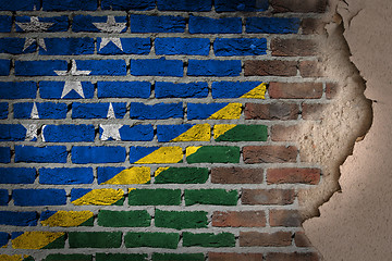 Image showing Dark brick wall with plaster - Solomon Islands