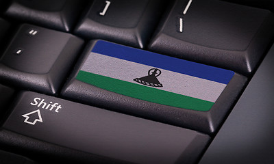 Image showing Flag on keyboard