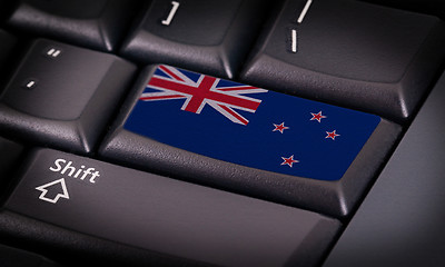 Image showing Flag on keyboard