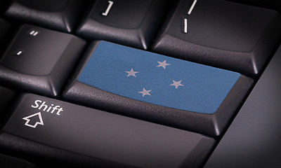 Image showing Flag on keyboard