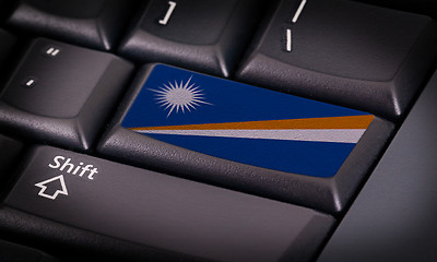 Image showing Flag on keyboard