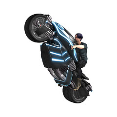 Image showing Riding a Motorcycle