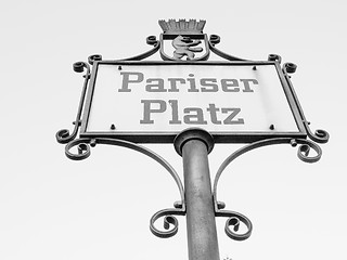 Image showing  Pariser Platz sign 